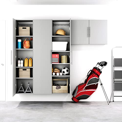 Prepac HangUps 36" Upper Storage Cabinet in Light Gray - Stylish Wall-Mounted Solution for Every Room Prepac