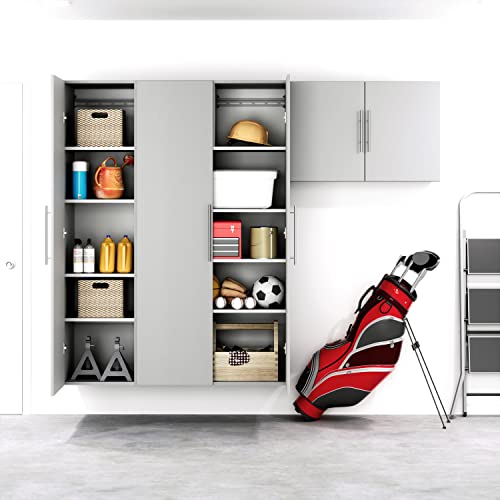 Prepac HangUps Upper Storage Cabinet - Elegant and Spacious Wall Cabinets to Maximize Your Storage, 36" Size, Classic Light Gray Finish