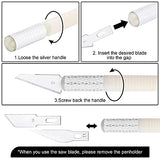 2 Sets Mini Hobby Saw Blades Tools Include 1 Set Mini Hand Hobby Saw Model Tools and 1 Set Precision Cutter Craft Kit Modelling Knife DIY Razor Saw Honoson