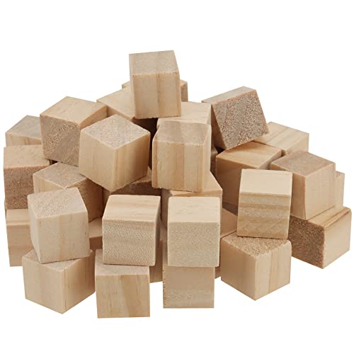 HOZEON 500 PCS 1/2 Inch Wooden Cubes, Natural Unfinished Wood Blocks, Small Wood Square Blocks for Crafts, Painting, Puzzle Making, Decorating, DIY - WoodArtSupply