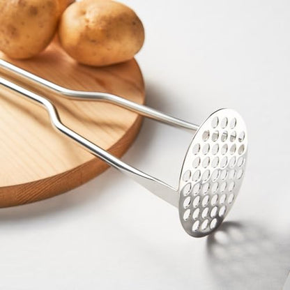 FLYINGSEA Potato Masher, Potato Masher Stainless Steel,Professional 18-8 Stainless Steel Potato Masher. Vegetable Masher,Cooking And Kitchen - WoodArtSupply