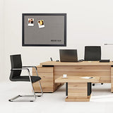 Bulletin Board 36 x 48 Inch, 100% Wood Framed Canvas Cork Board with Grey Fabric, Wall Mounted Notice Board for Home Office School gideal