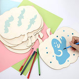 Large Size Wooden Pumpkin Cutout Unfinished Wood Craft Cutout Blank Pumpkin Shape Cutout for Halloween Thanksgiving Party DIY Decoration, 11 x x10 WILLBOND