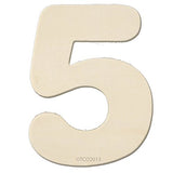 4" Wooden Number 4mm Thick About 3-1/4" Wide Number (5) Unfinished Plywood Number The Crafts Outlet