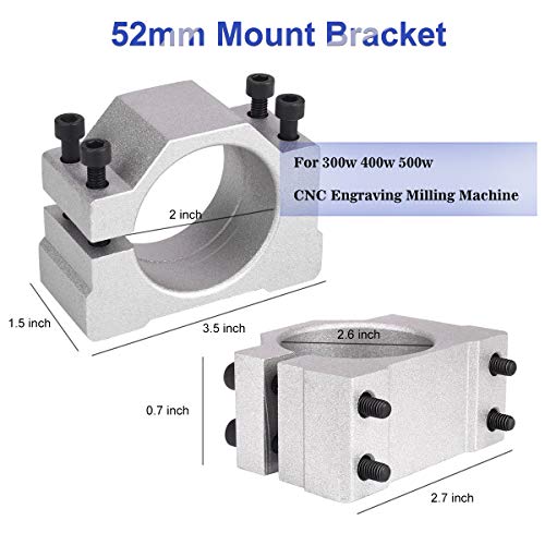 CNC Spindle, MYSWEETY 500W Air Cooled 0.5kw Milling Motor and Spindle Speed Power Converter and 52mm Clamp and 13pcs ER11 Collet for DIY Engraving - WoodArtSupply