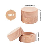 FINGERINSPIRE 3pcs 2x1.6 Inch Mini Round Wooden Box Small Storage Wooden Box Wedding Ring Jewelry Boxes DIY Storage Trinket Bearer Container Case FINGERINSPIRE