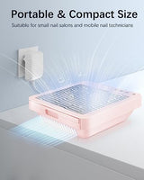 AONOLOVO Nail Dust Collector, Adjustable Suction, Powerful Nail Vacuum Fan Dust Collector Manicure Machine, Dust Collector Nail Tech Salon Use, Pink AONOLOVO