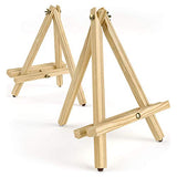 ARTEZA Tripod Easel, Pack of 6, 12 Inches, Natural Pine Wood Finish with Non-Slip Legs, Art Supplies for Displaying Small to Medium Canvases ARTEZA