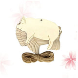 Gadpiparty 20 Pcs Animal Label Tags Blank Pigs Chips Pig Shape Wood Tags Wood Label Tags Gift Label Unfinished Wood Pigs Wood Blanks DIY Pigs Wood Gadpiparty