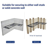 FLEXIMOUNTS 2-Pack 2x4ft Corner Wall Shelving Garage Storage Rack, 24-inch-by-48-inch Floating Shelves, Black FLEXIMOUNTS