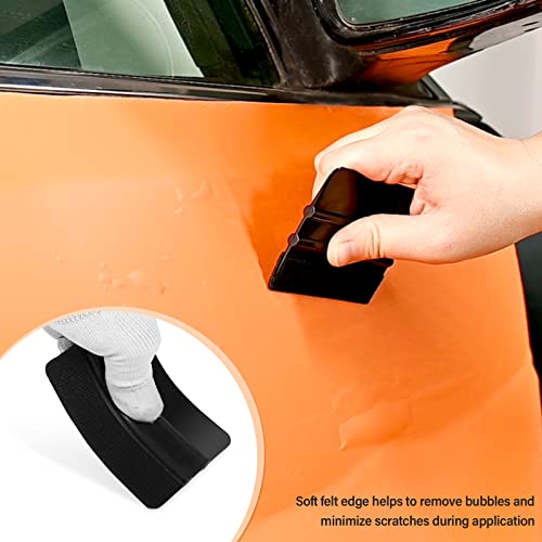 Gomake 20 Pack Vinyl Squeegee with 20PCS Squeegee Felt Fabric for Tint Film Decal Squeegee Application Tool Vinyl Wrap Installation Wallpaper Smooth Gomake