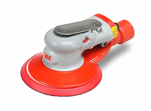 Cubitron II 3M Elite Central-Vacuum-Ready Random Orbital Sander - Pneumatic Palm Sander - For Wood, Composites, Metal - 6 " x 3/16 " Orbit - 28508 - WoodArtSupply