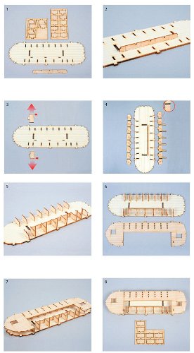 Desktop Wooden Model Kit Noah's Ark by YOUNGMODELER - WoodArtSupply