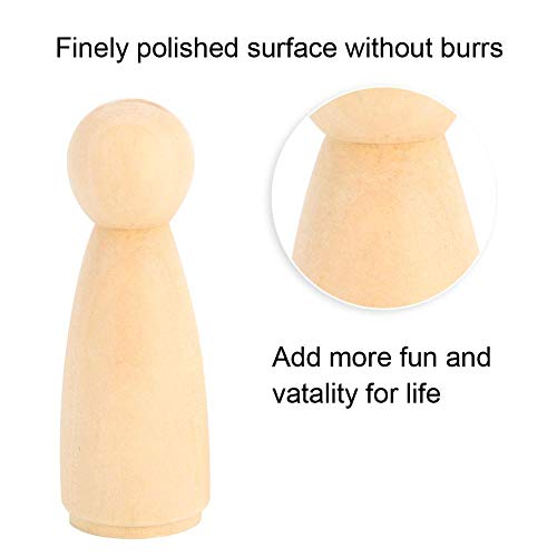 Wooden Peg Doll Bodies, 10pcs 75mm Unfinished People Shapes Wooden People Bodies Angel Dolls for DIY Painting Figure Craft, Female zjchao