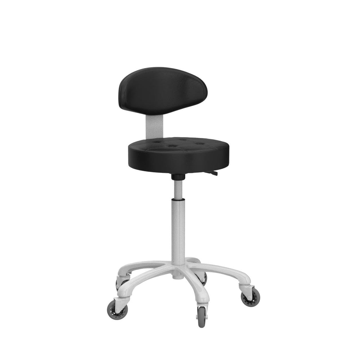 Kaleurrier Swivel Stool Chair Adjustable Height,Heavy Duty Hydraulic Rolling Metal Stool for Kitchen,Salon,Bar,Office,Massage (with Back Rest) Kaleurrier