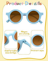 Kanayu 24 Pcs Sunglasses DIY Kit Kids Round Flower Sunglasses Bulk with 200 Random Letter Beads 100 Daisy Charms and 2 Glues Craft Party Favors Gifts Kanayu