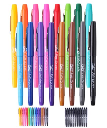 Mr. Pen- Felt Tip Pens, 16 Pack, Assorted Colors, Colored Felt Tip Pens, Felt Pens, Felt Tip Pens Fine Point, Felt Tip Markers, Marker Pens, Fine Mr. Pen