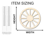 Unfinished Wood Wagon Wheel Shape | Rustic Farmhouse | DIY Craft Cutout | Up to 24" 10" / 3/4" 24 Hour Crafts