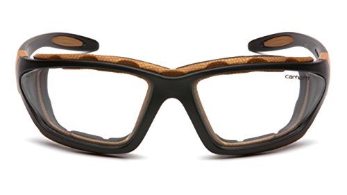 Carhartt Carthage Safety Eyewear with Vented Foam Carriage, Clear Anti-fog Lens - WoodArtSupply