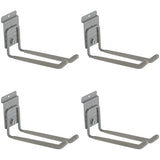 StoreWALL Heavy Duty Long Universal Slatwall Double Hook with CamLok (Pack of 4) StoreWALL