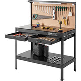 VEVOR Workbench A3 Steel Work Bench for Garage max. 1500W Heavy Duty Workbench 220lbs Weight Capacity 0.47" Bench top Thickness Hardwood Workbench VEVOR