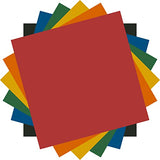 Cricut Premium Vinyl - Permanent, 12” x 12” Adhesive Decal Sheets Brights Sampler, Tomato Red, Orange, Maize Yellow, Kelly Green, Medium Blue, Forest Cricut