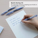 WRITECH Fine Point Gel Pens: Retractable 0.7mm Blue-Ink Color Pen for Journaling Smooth Writing Fine Point Tip Quick-dry Ink No Bleed Set 10ct WRITECH