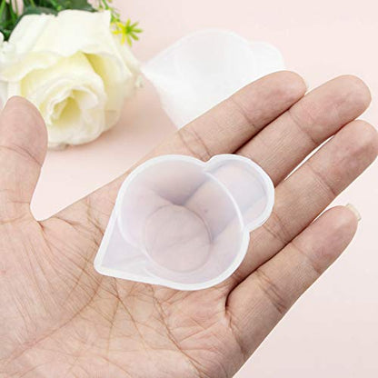 AUEAR, 10 Pack Silicone Mold Cup Dispenser Mini Measuring Mixing Cup for DIY Jewelry Making Epoxy Resin Craft - WoodArtSupply