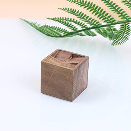 EXCEART 1PC Essential Oil Wooden Diffuser, Portable Natural Aromatherapy Diffuser, Wood Diffuser, Essential Oil Diffuser for Bedroom Office (Square EXCEART
