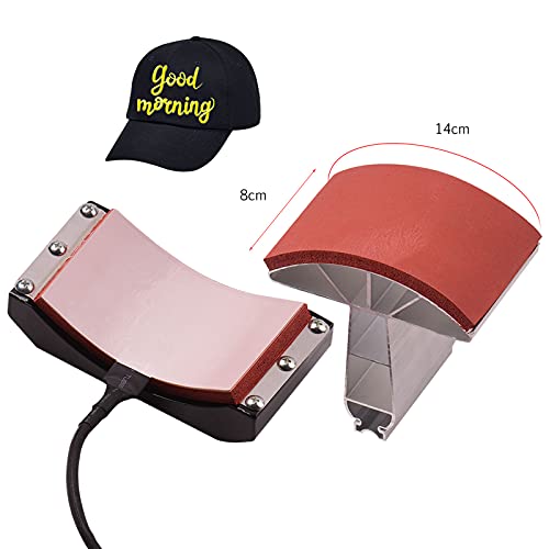 FAJIA Heat Press Hat Attachment, Hat Cap Press Mat Pad Heating Transfer Attachment Silica Gel 5.5x3 Inch 220V for Heat Press Machine Hat Heating - WoodArtSupply