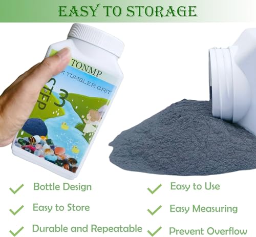 Tonmp 10 LBS Rock Tumbler Grit Set, Rock Tumbler Grit Polish Refill - 4 Step Tumbling Media (Coarse, Medium, Pre-Polished, Final Polish), Rock Tonmp