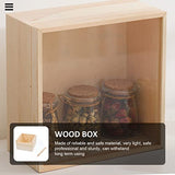 SUPVOX Box storage wooden box clear lid wooden storage unfinished wooden crate Wood Jewelry Case wooden case with lid wooden jewelry case kid piggy SUPVOX
