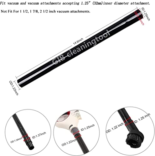 9 Pcs Vacuum Attachments Fit for Shop Vac Accessories 1 1/4" - 3 Pcs Vacuum Extension Wand, 1 1/4 inch (32 mm) & 1 3/8 inch (35 mm) Vacuum Hose GIB cleaningtool