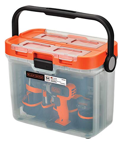 BLACK+DECKER 20V MAX Drill with Home Tool Kit, 66-Piece (BCKSB62C1) BLACK+DECKER