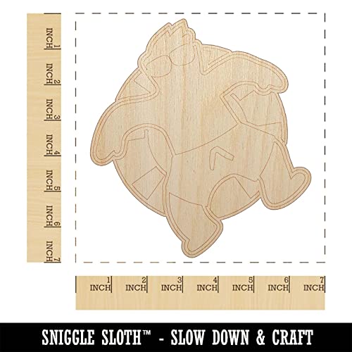 Summer Man in Swimsuit Floating Unfinished Wood Shape Piece Cutout for DIY Craft Projects - 1/4 Inch Thick - 6.25 Inch Size Sniggle Sloth