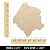 Summer Man in Swimsuit Floating Unfinished Wood Shape Piece Cutout for DIY Craft Projects - 1/4 Inch Thick - 6.25 Inch Size Sniggle Sloth