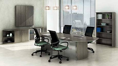 Safco Products Medina Modern Office Conference Meeting Room Table, 10', Gray Steel Safco