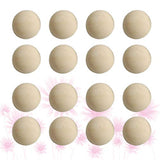 SUPVOX 100pcs Split Wood Balls Unfinished Half Wooden Balls to Paint DIY Christmas Ornament Crafts 15mm SUPVOX