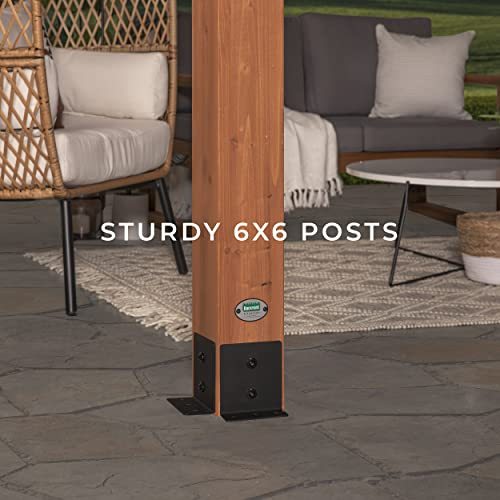 Backyard Discovery Beaumont 20x12 ft All Cedar Wood Pergola, Durable, Quality Supported Structure, Snow and Wind Supported, Rot Resistant, Backyard, Backyard Discovery