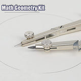 Metal Geometry Kit Set, 13PCS Math Compass and Protractors Geometry Drawing Tool Precision Set Graphic Compasses Triangle Rulers Pencils Protractor Ysglory