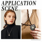 PH PandaHall 30pcs Flat Round Wooden Pendant 3 Sizes Blank Pendant Trays Wood Bezel Pendant with 40pcs Screw Eye Pin Peg Bails 40pcs Ice Pick Pinch PH PandaHall