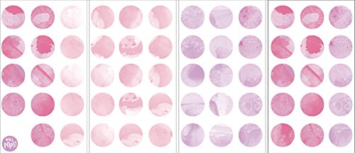 Wall Pops DWPK2466 Watercolor Dots Wall Art Kit, Pink 59 Count (Pack of 1) Wall Pops
