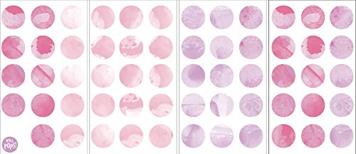 Wall Pops DWPK2466 Watercolor Dots Wall Art Kit, Pink 59 Count (Pack of 1) - WoodArtSupply