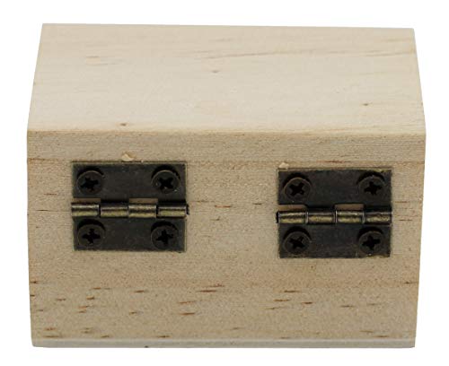 Creative Hobbies 12-Pack Mini Wooden Treasure Boxes with Locking Clasp - Unfinished Wood Treasure Chest for Party Favors, DIY Projects, Home Decor, Creative Hobbies