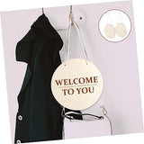 Operitacx 2 Sets DIY Door Hanging Sign Unfinished Wood Sign Unfinished Wood Crafts Blanks Decorative Wood Plaque DIY Crafts Blank Sign Unfinished Operitacx