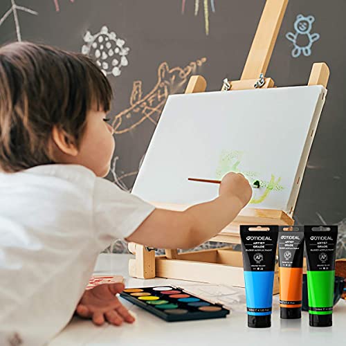 GOTIDEAL Acrylic Paint Gray Tubes(120ml, 4.1 oz) Non Toxic Non Fading,Rich Pigments for Painters, Adults & Kids, Ideal for Canvas Wood Clay Fabric - WoodArtSupply