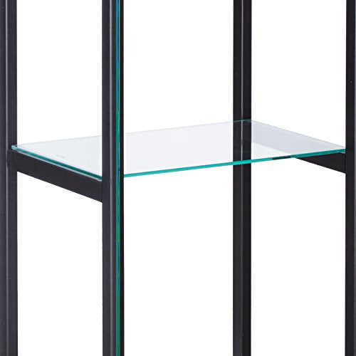 Coaster Home Furnishings 4-Shelf Glass Curio Cabinet Black and Clear Coaster Home Furnishings