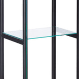 Coaster Home Furnishings 4-Shelf Glass Curio Cabinet Black and Clear Coaster Home Furnishings
