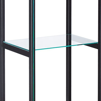 Coaster Home Furnishings 4-Shelf Glass Curio Cabinet Black and Clear