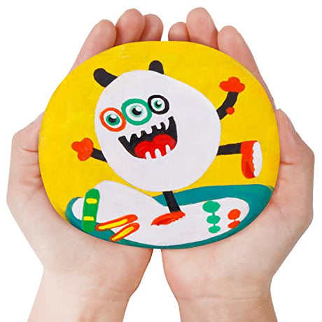 DALTACK 12PCS Extra-large Rocks for Painting, 3.3-4.8 Inch, Rock Painting Kit for kids, Flat Painting Rocks for Arts and Crafts DALTACK